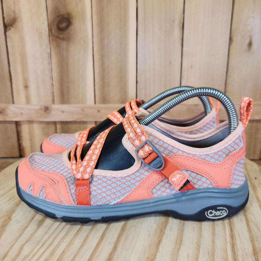 Chaco Outcross Evo MJ Sandals Shoes Womens 7.5 Orange Water Hiking Outdoor